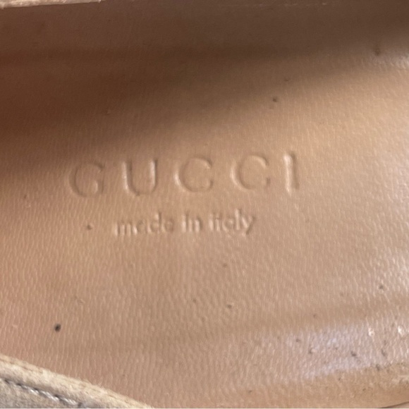 Gucci Beige Suede Malibu Bamboo Heel Pointed Toe Pumps - Picture 11 of 14